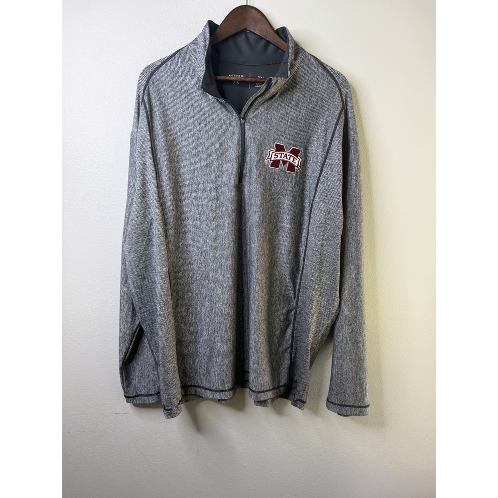 Mississippi State Antigua Pullover Quarter Zip Size 3xL (0036)